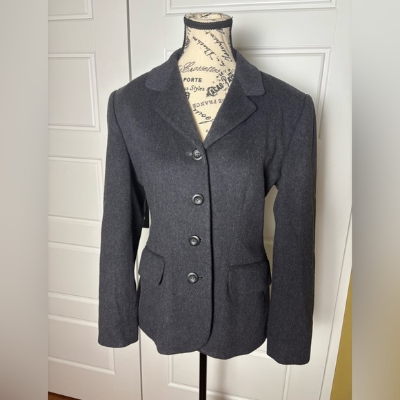henri bendel Jackets & Blazers - Vintage Henri Bendel Wool Cashmere charcoal gray coat blazer